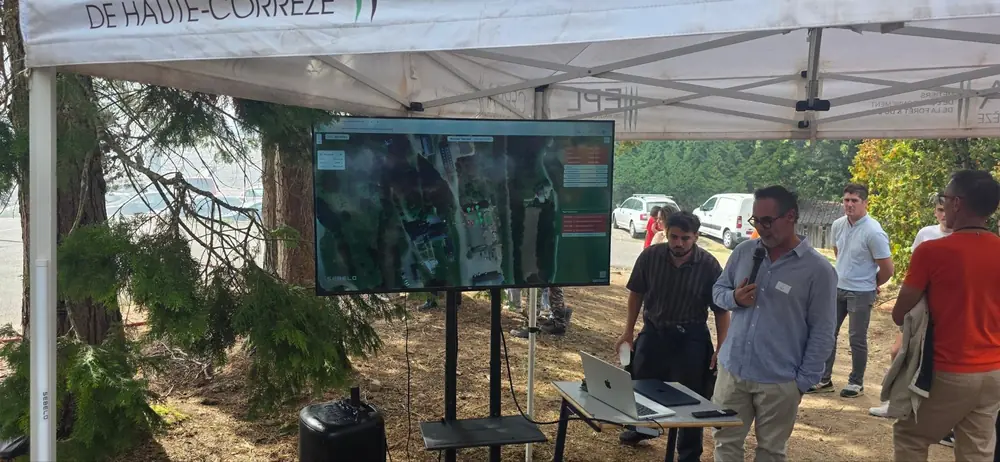 Sensor deteksi kebakaran hutan diuji langsung di Meymac, Prancis