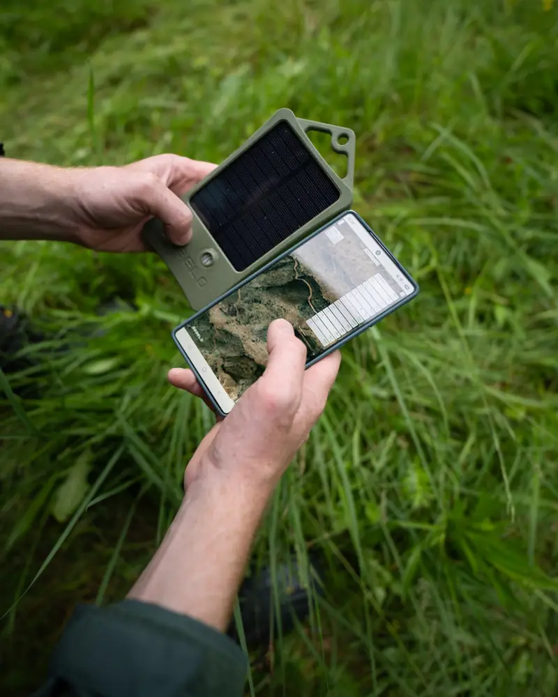 Peta aplikasi SEBELO dengan lokasi sensor di ponsel
